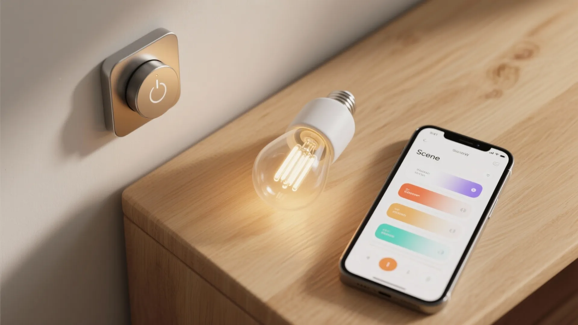 Smart dimming and warm-to-dim bulbs for day-to-night flow