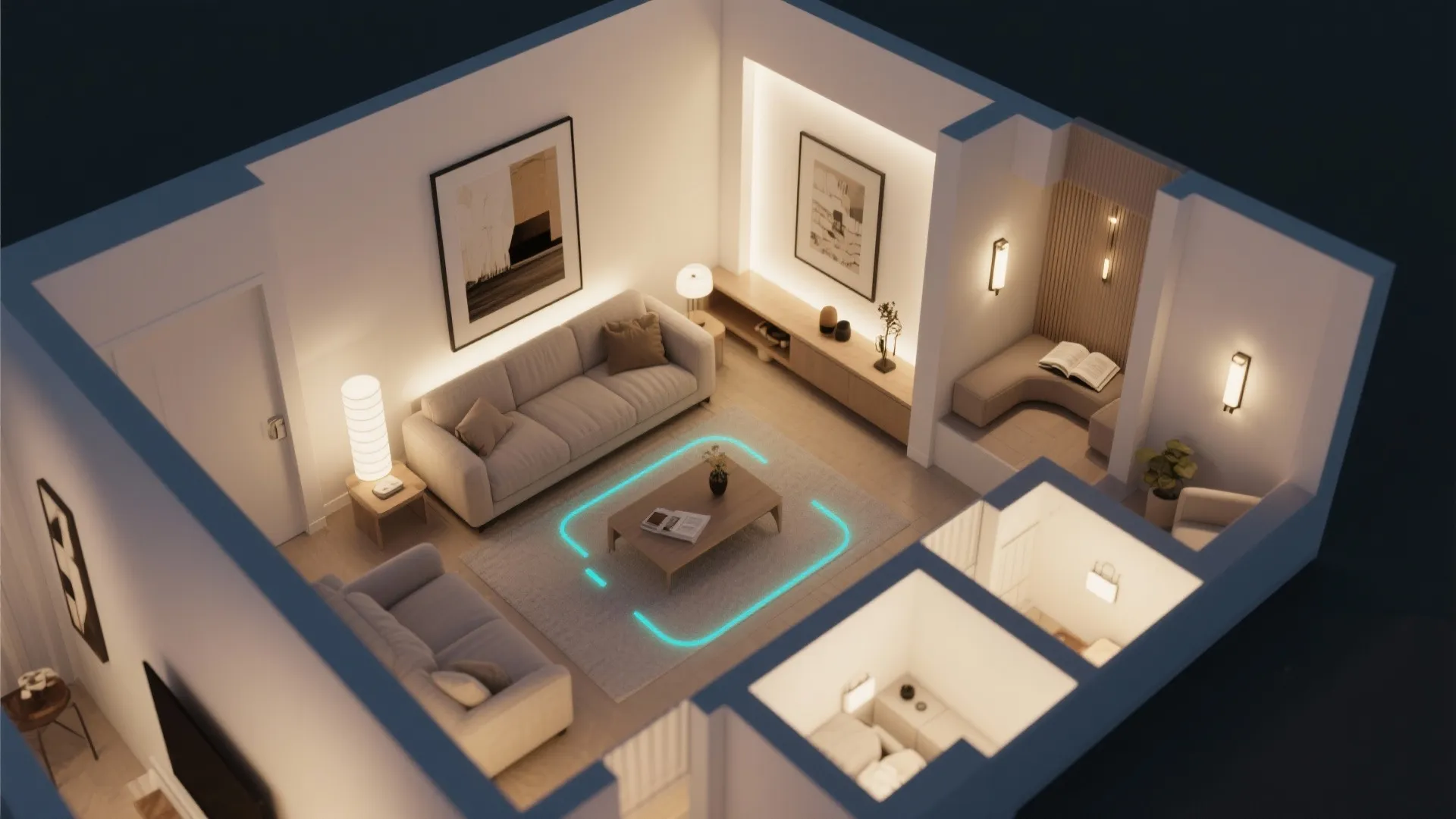 Smart dimming and layered control that adapt to mood