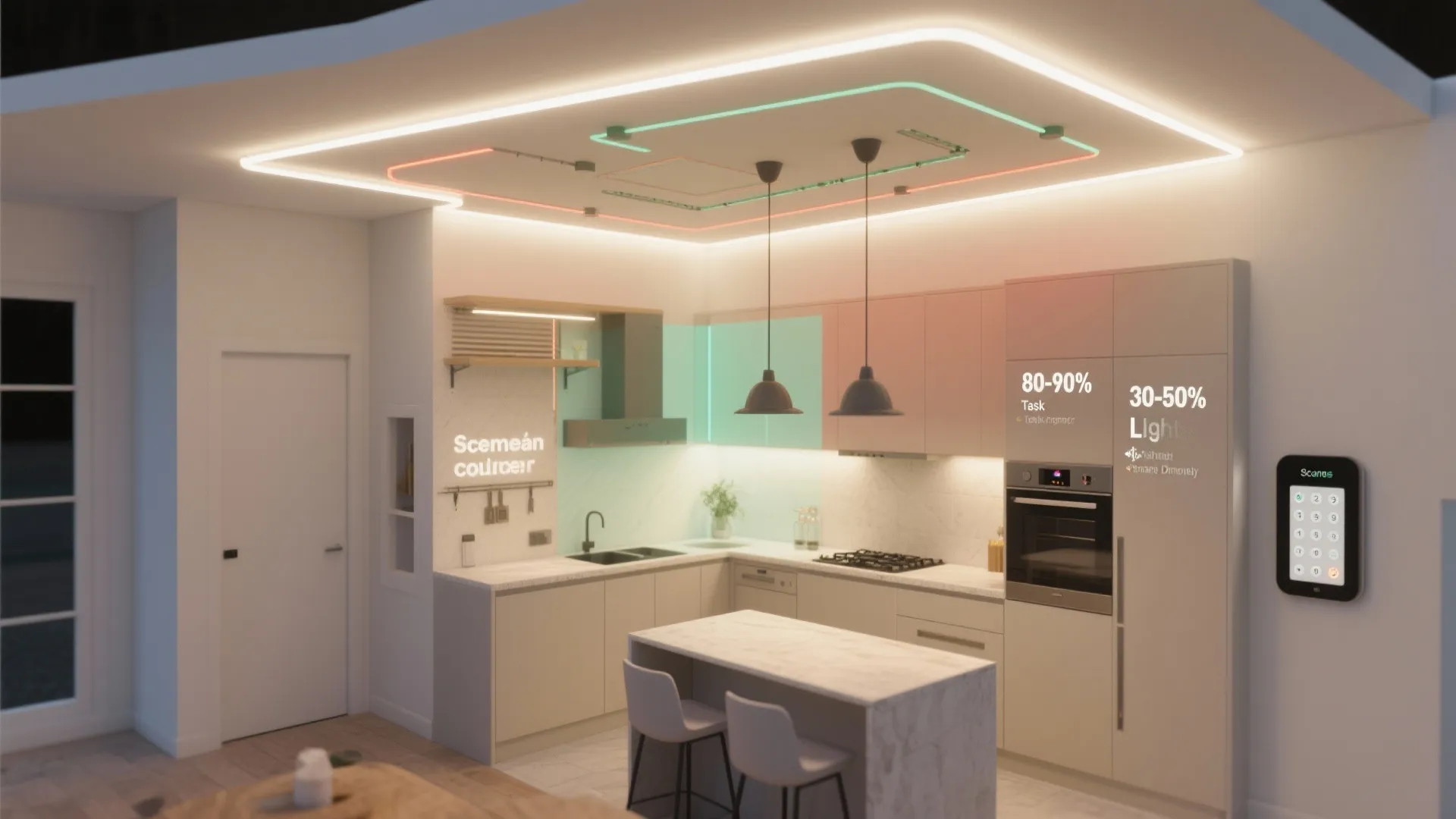 Layered zones with smart dimming (the everyday lifesaver)