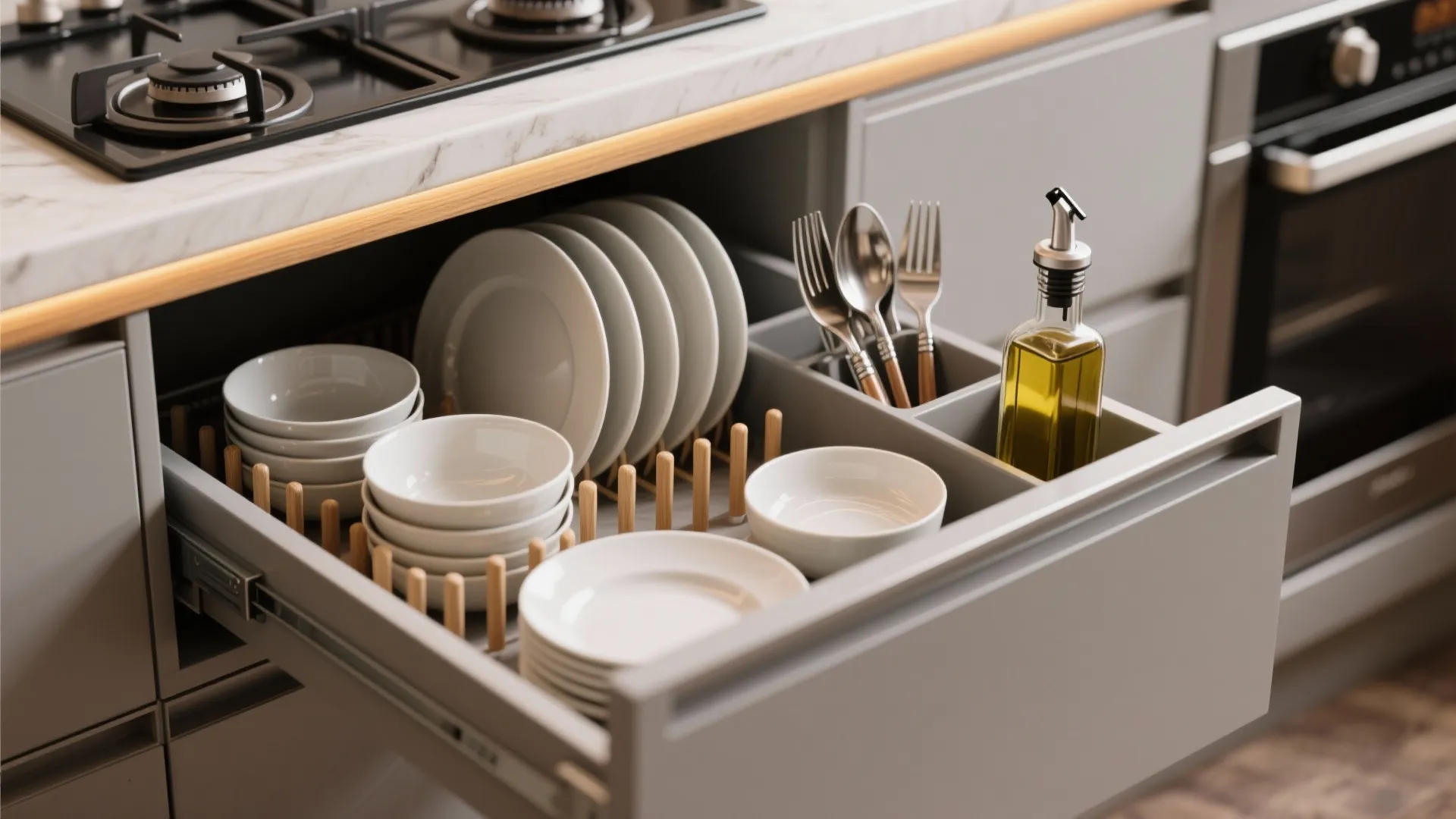 Smart organization: drawers, dividers, and the right appliances