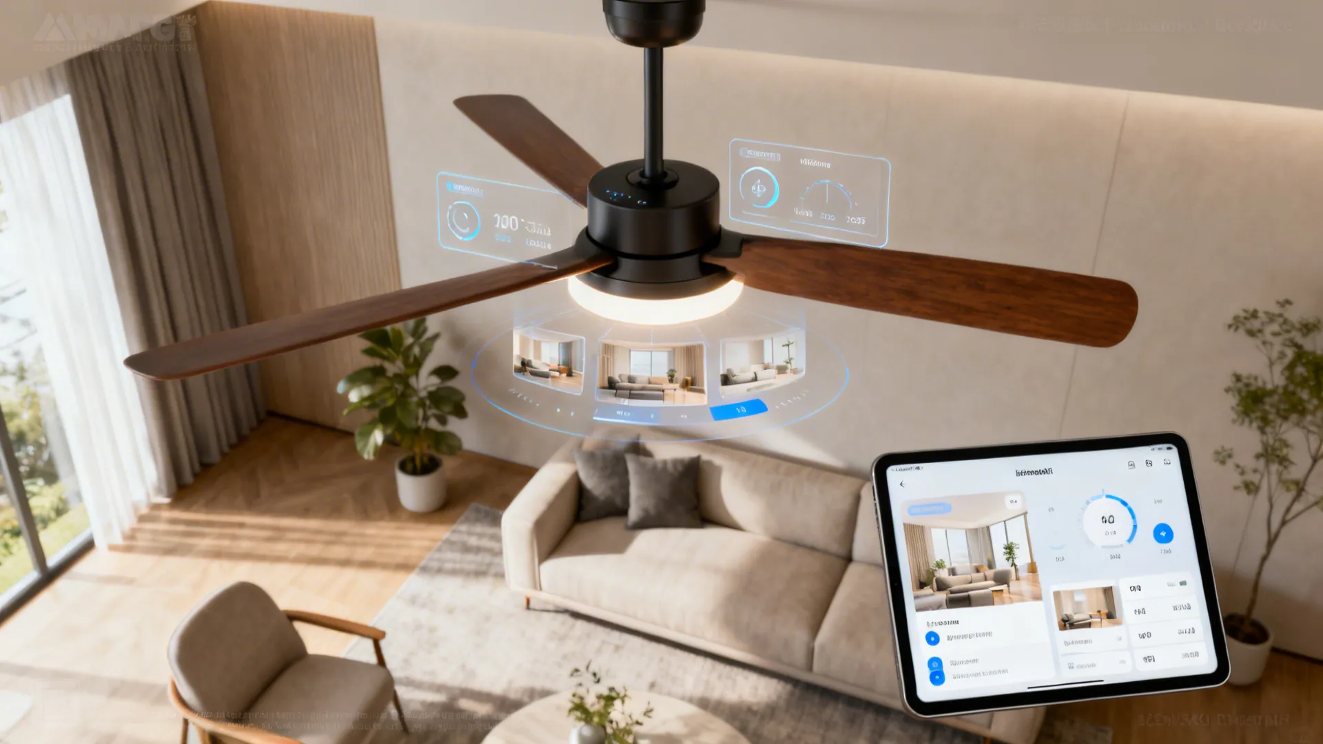 5. Smart fan integrated with home automation