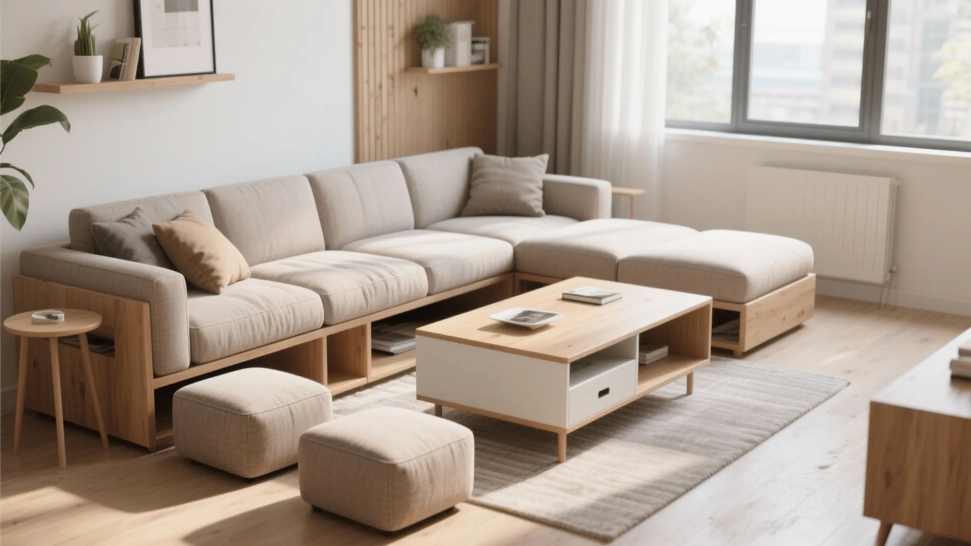 1. Maximize the living area with smart furniture