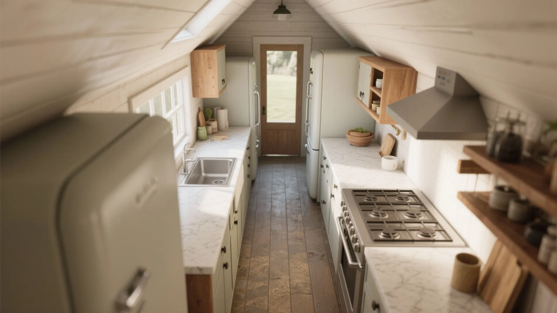 3. Smart galley flow and appliance placement