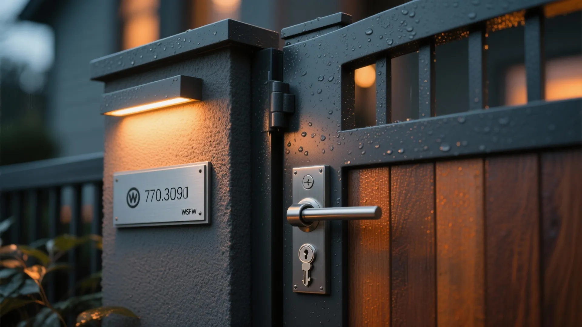 Smart Gate Details: Lighting, House Numbers, and Low-Maintenance Finishes