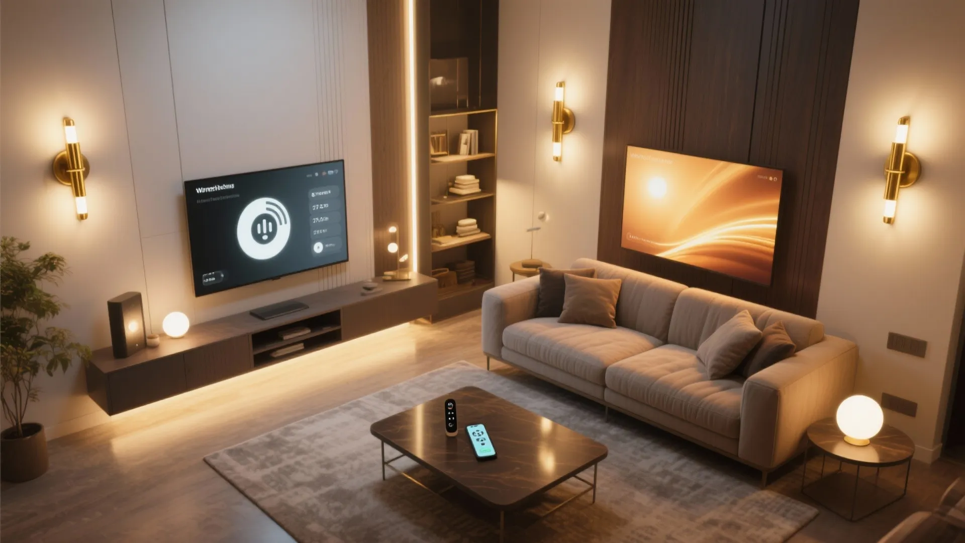 5. Smart Gold Sconces with Dimmable LEDs for Versatile Mood