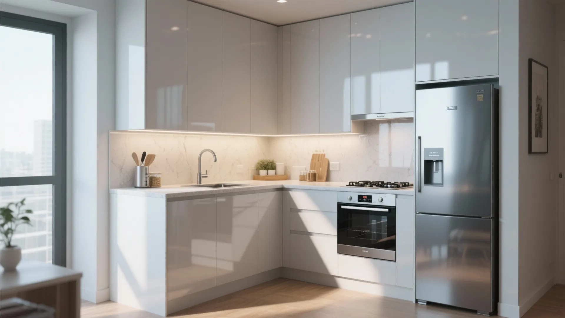 4. Smart kitchen layout for two-bedroom homes