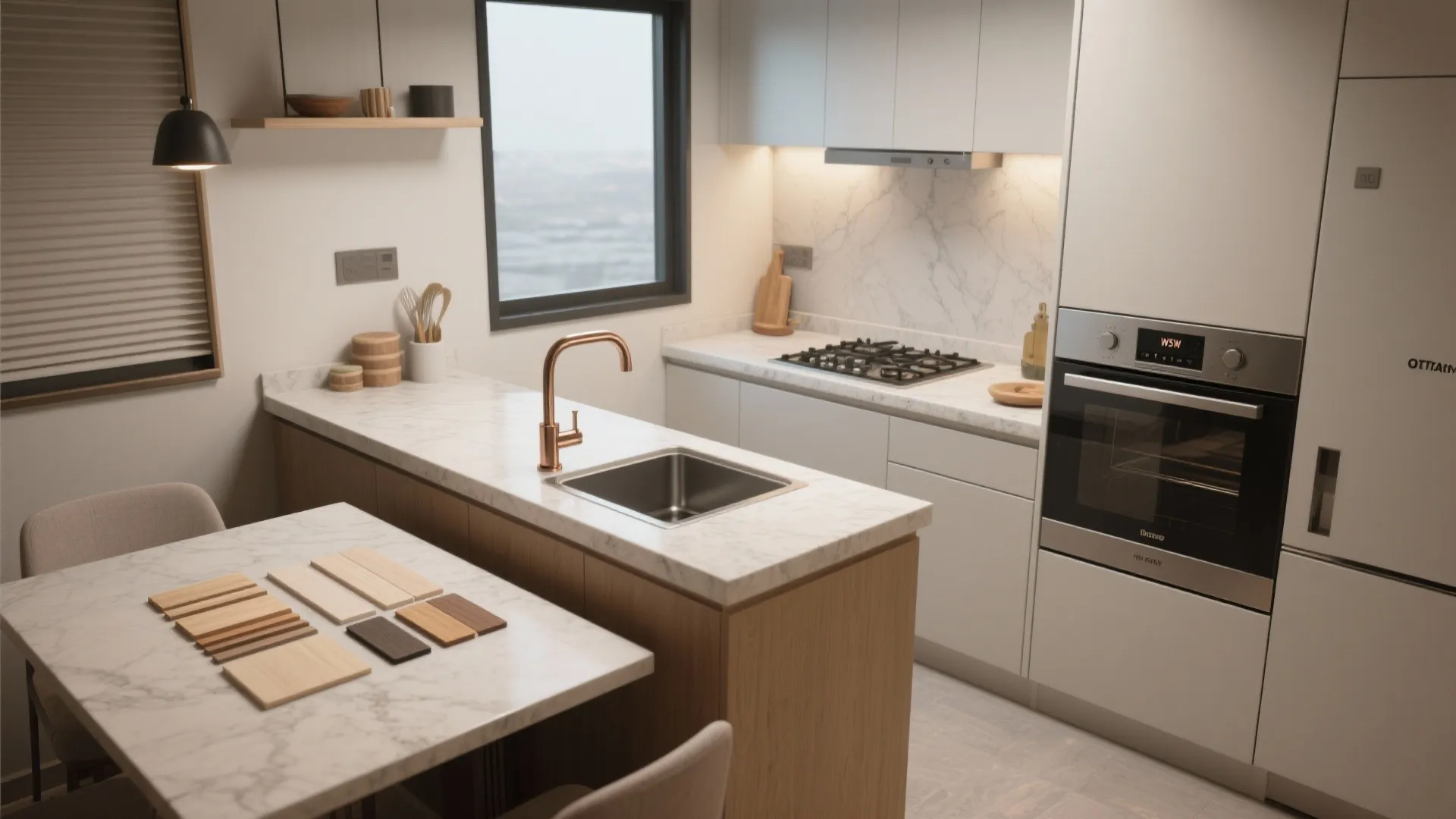 5. Smart Kitchen Layout for Small Suites