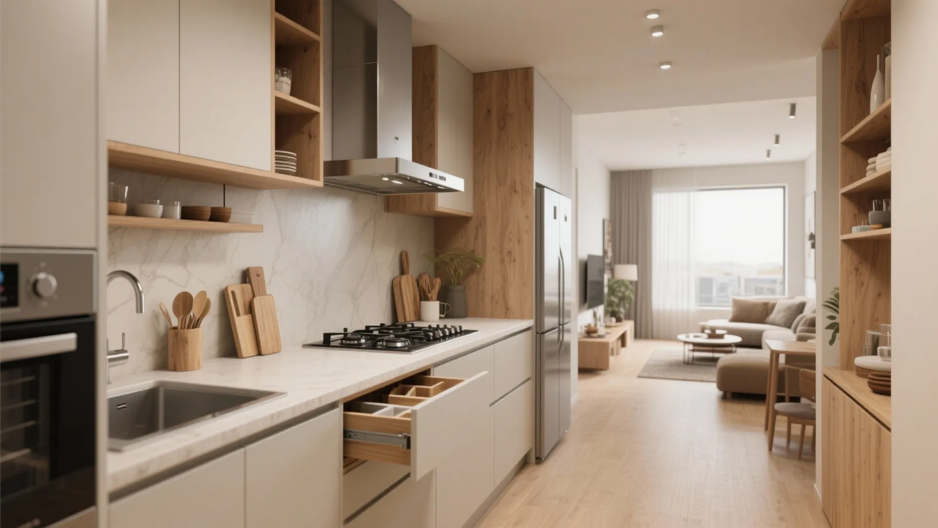 5. Smart Kitchen Layouts for Small Suites