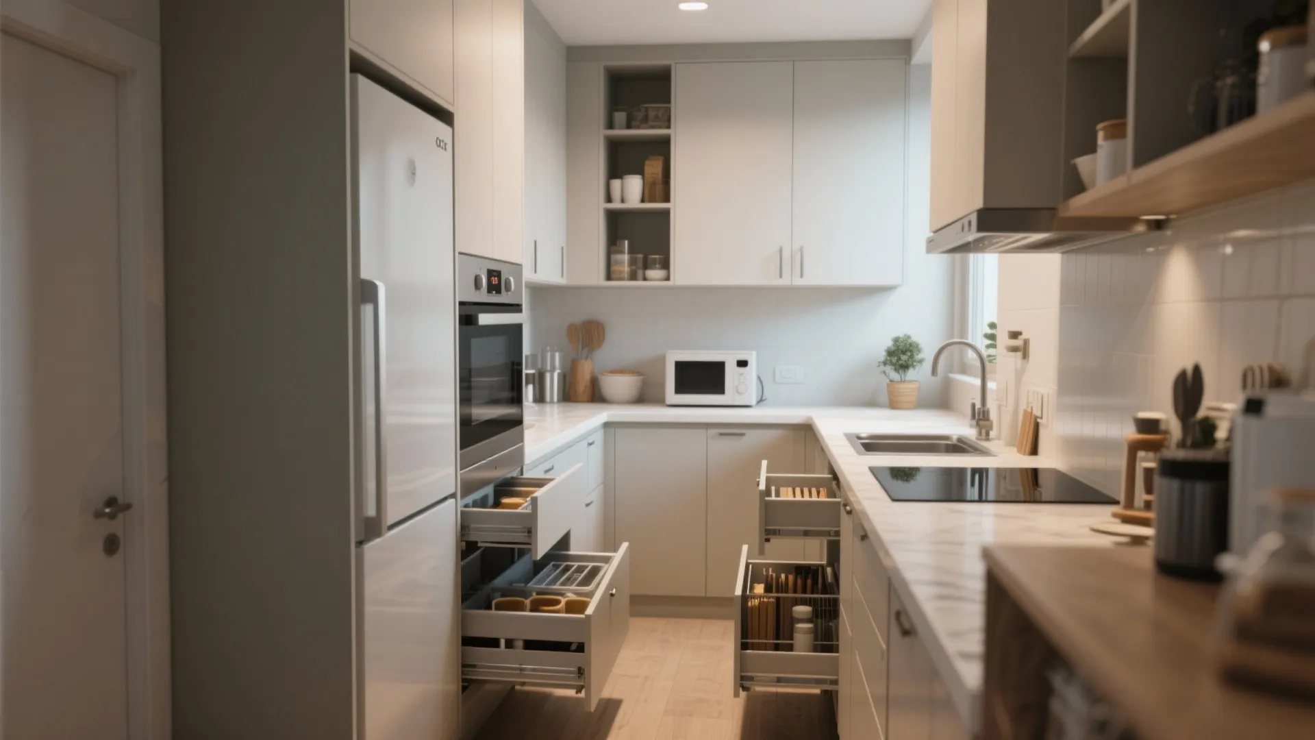 5. Smart kitchen layout for small homes