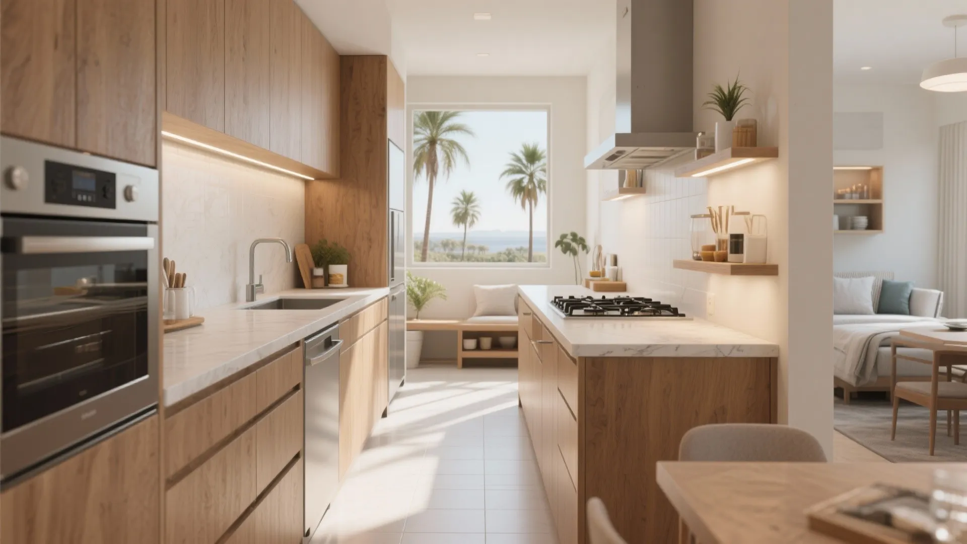 4. Smart kitchen planning for compact suites