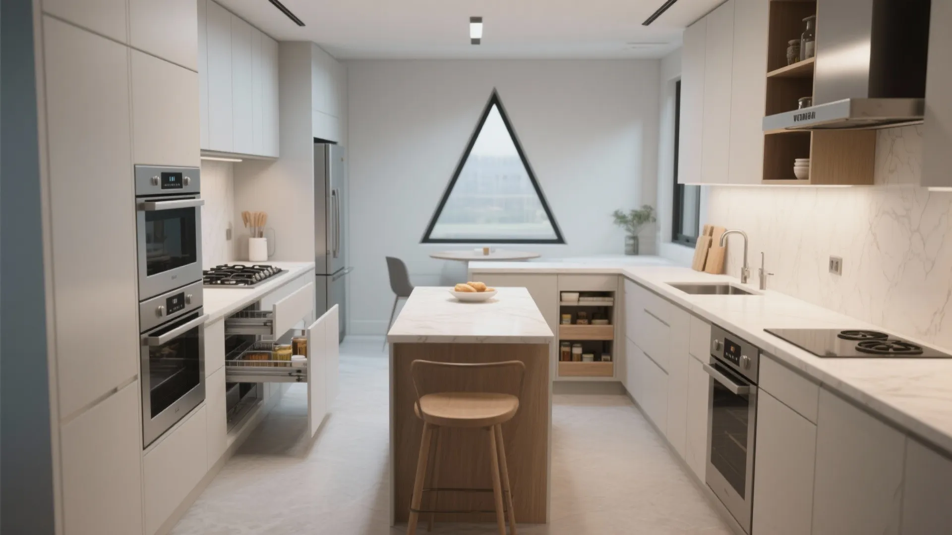 4. Smart kitchen layout for daily convenience