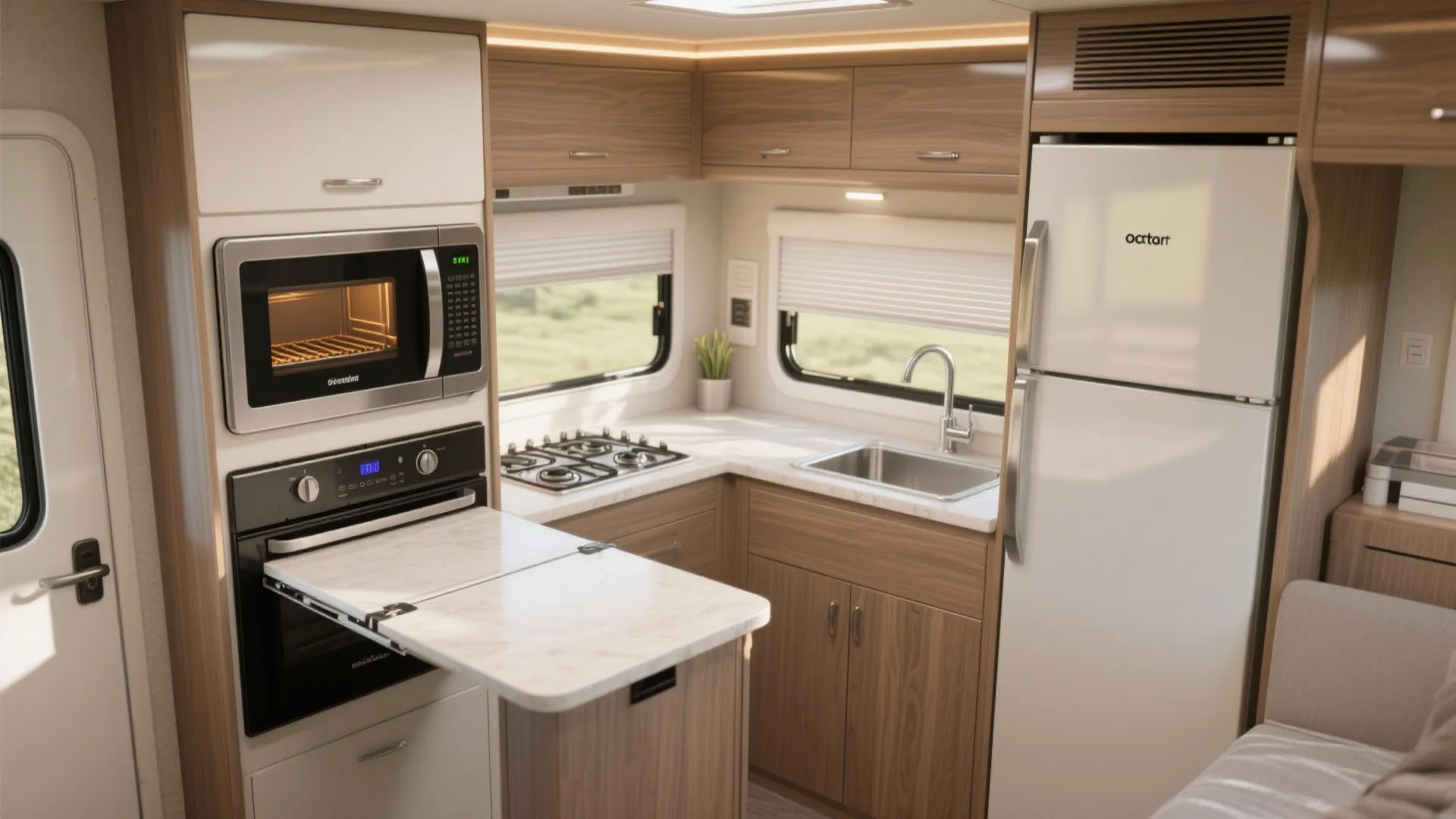 5. Smart kitchen triangle and compact appliances