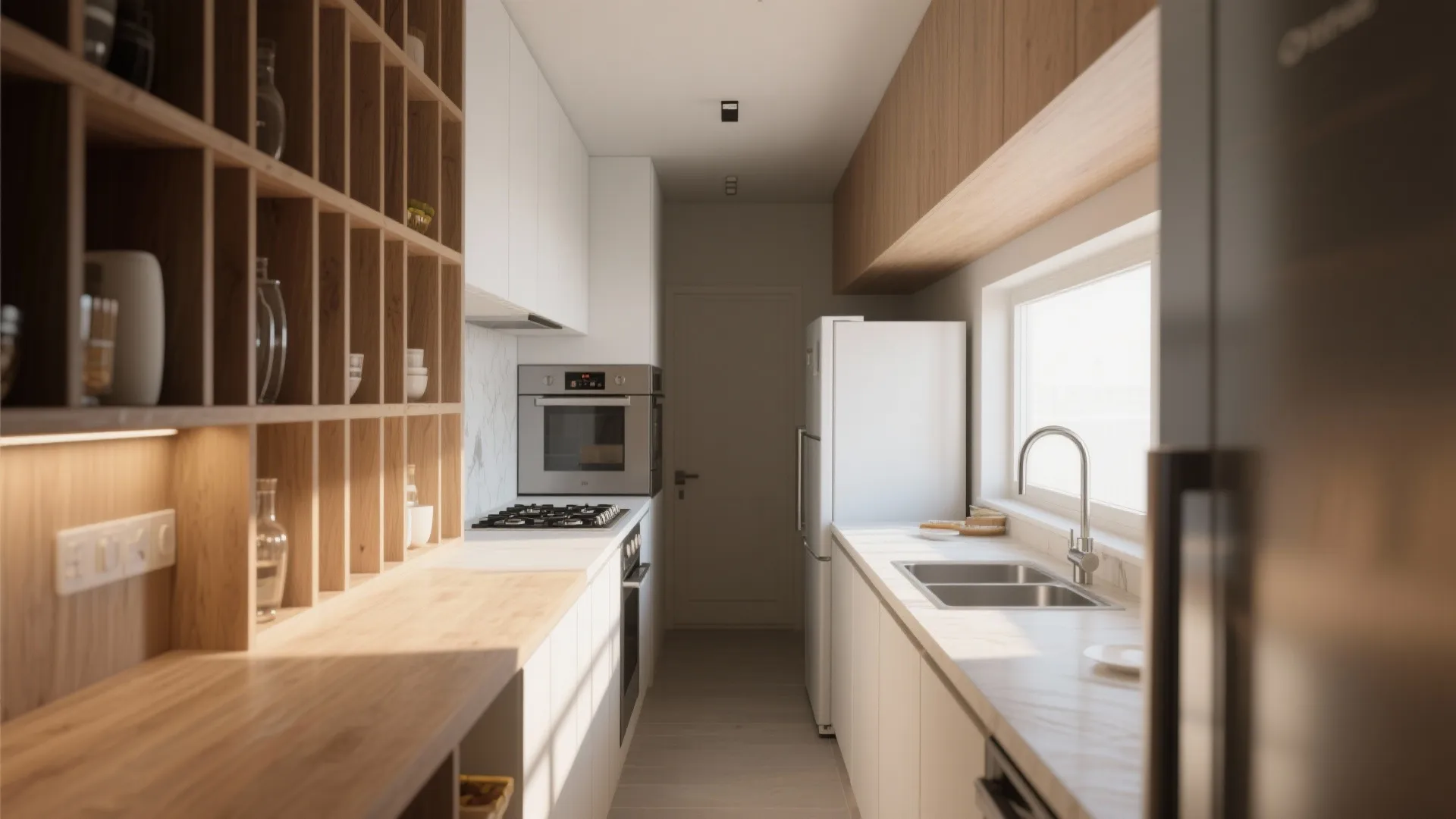 4. Smart kitchen triangle in tight footprints