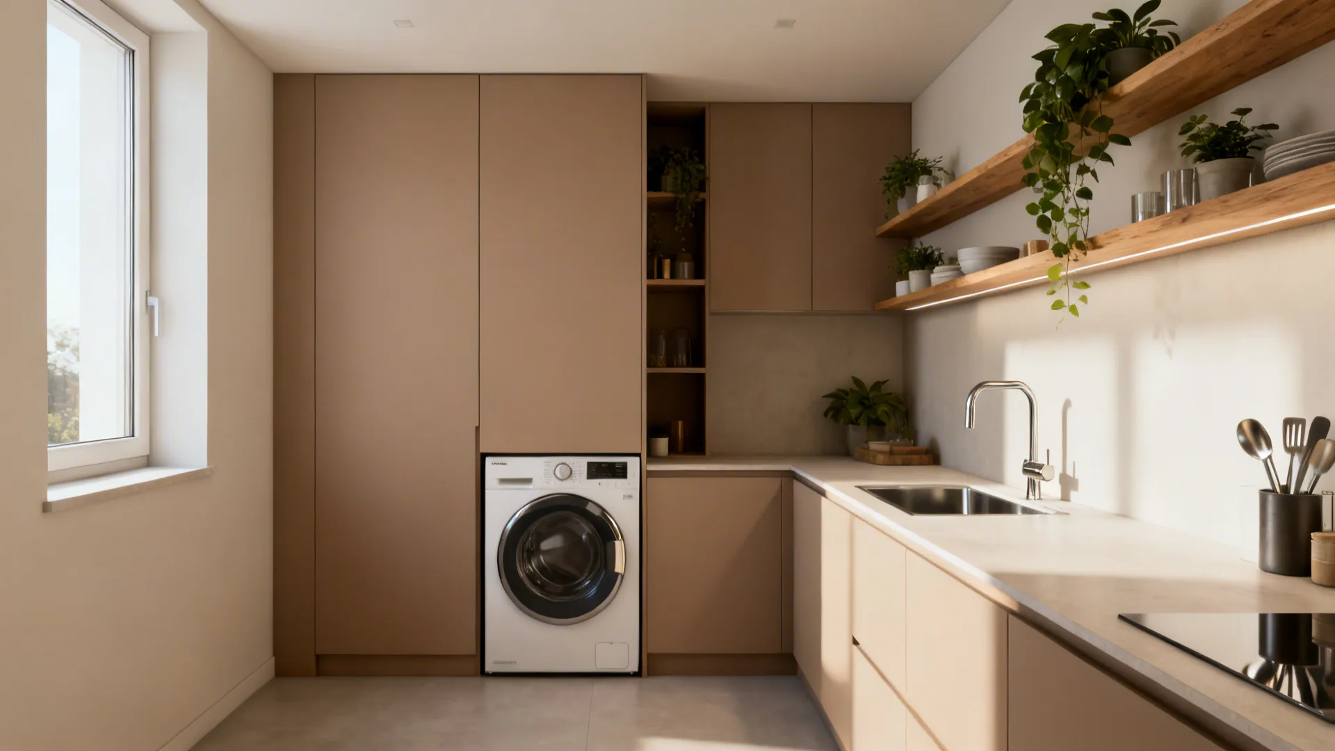 5 smart kitchen cabinet designs with washing machine