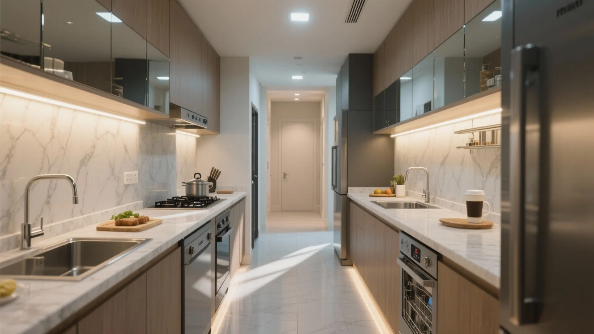 Smart Kitchen Zoning with Hotel-Grade Finishes