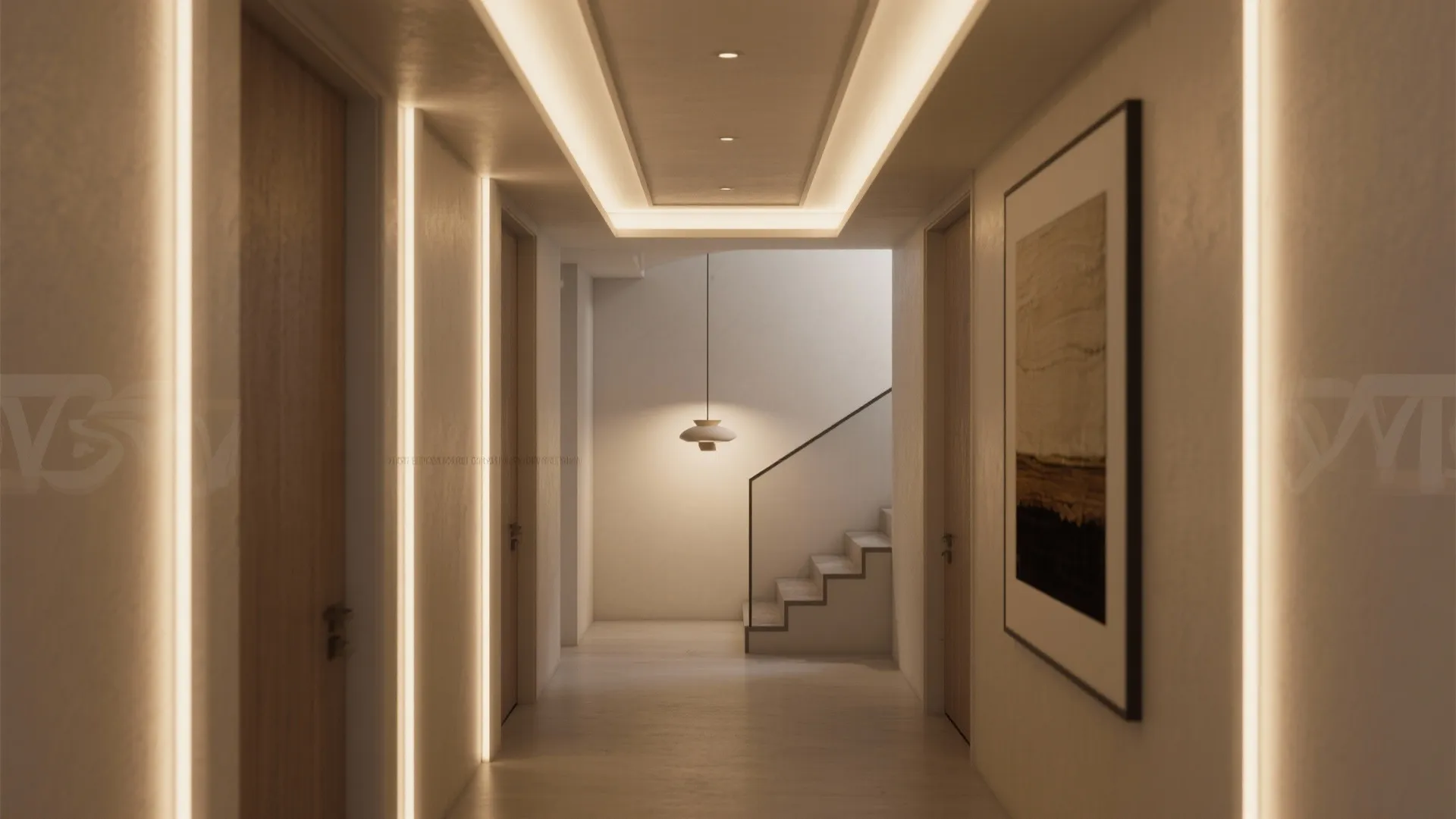 Smart Layered Lighting: Recessed Lines + Sculptural Pendant