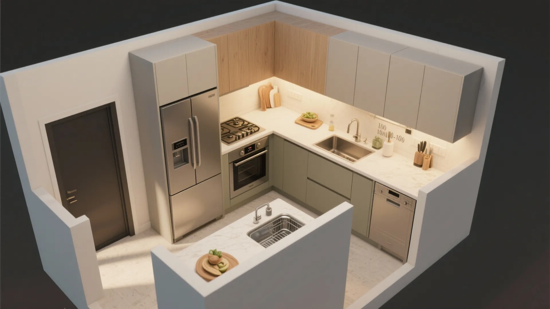 5) Integrated Appliances and Smart Layouts