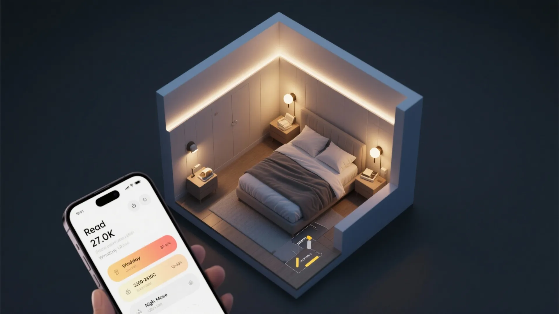 Smart dimmable LED wall lights for circadian-friendly routines