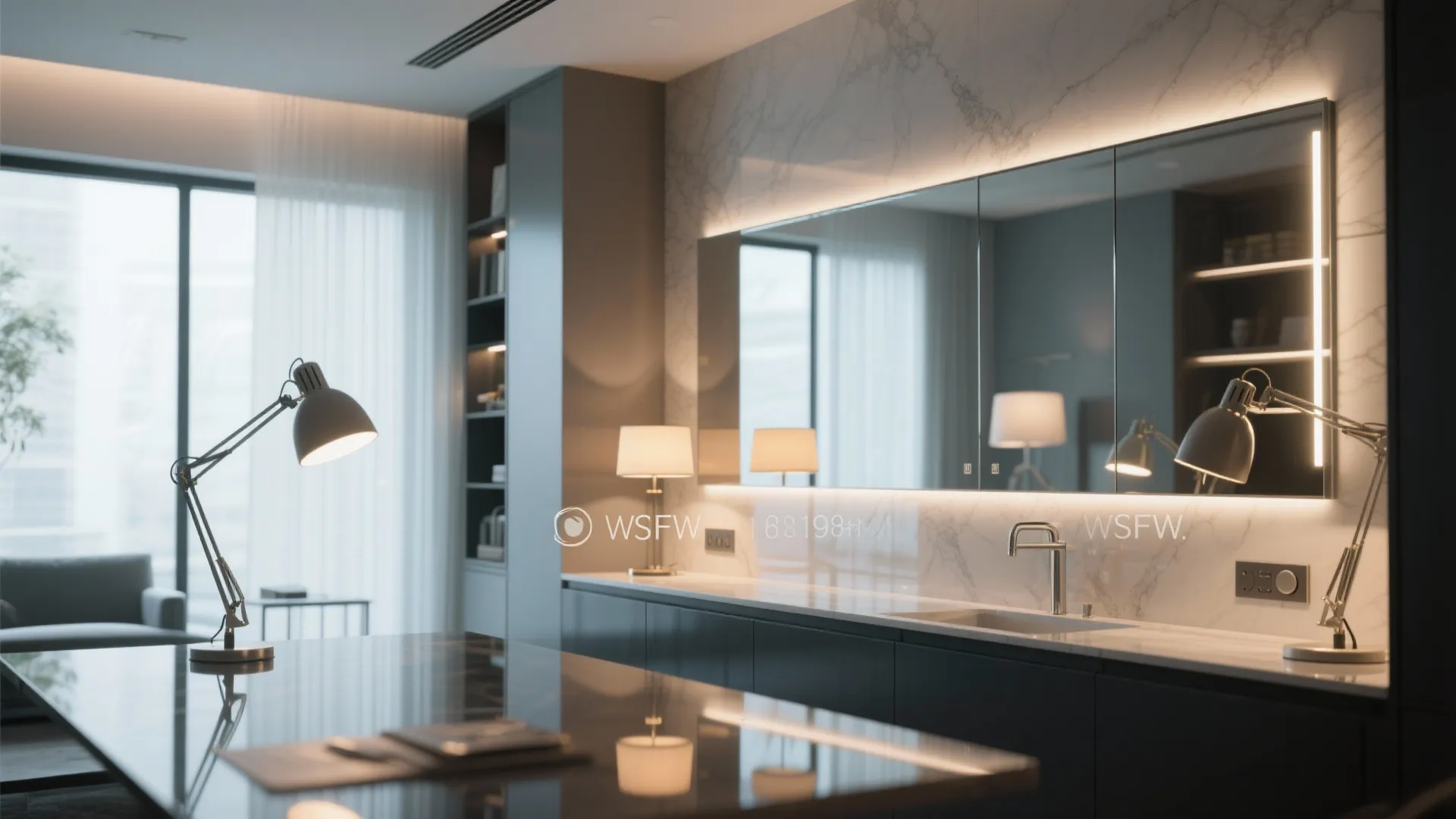 4. Smart lighting and reflective surfaces to amplify space