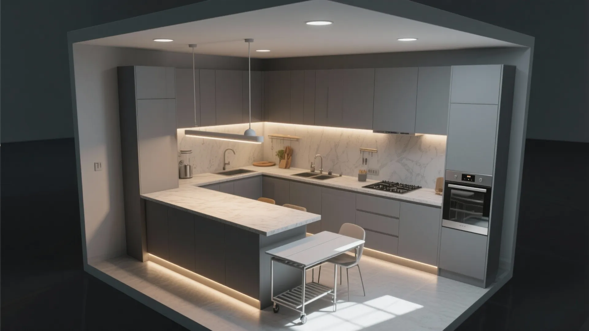 5. Smart Lighting and Flexible Furnishings