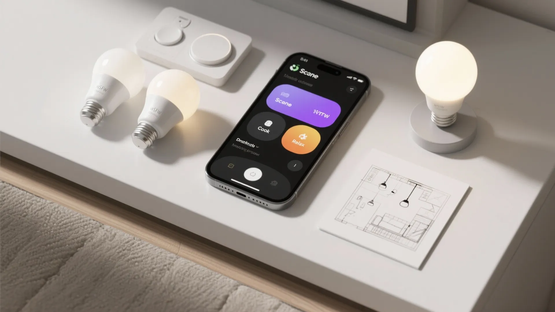 5. Smart lighting scenes for multifunction rooms