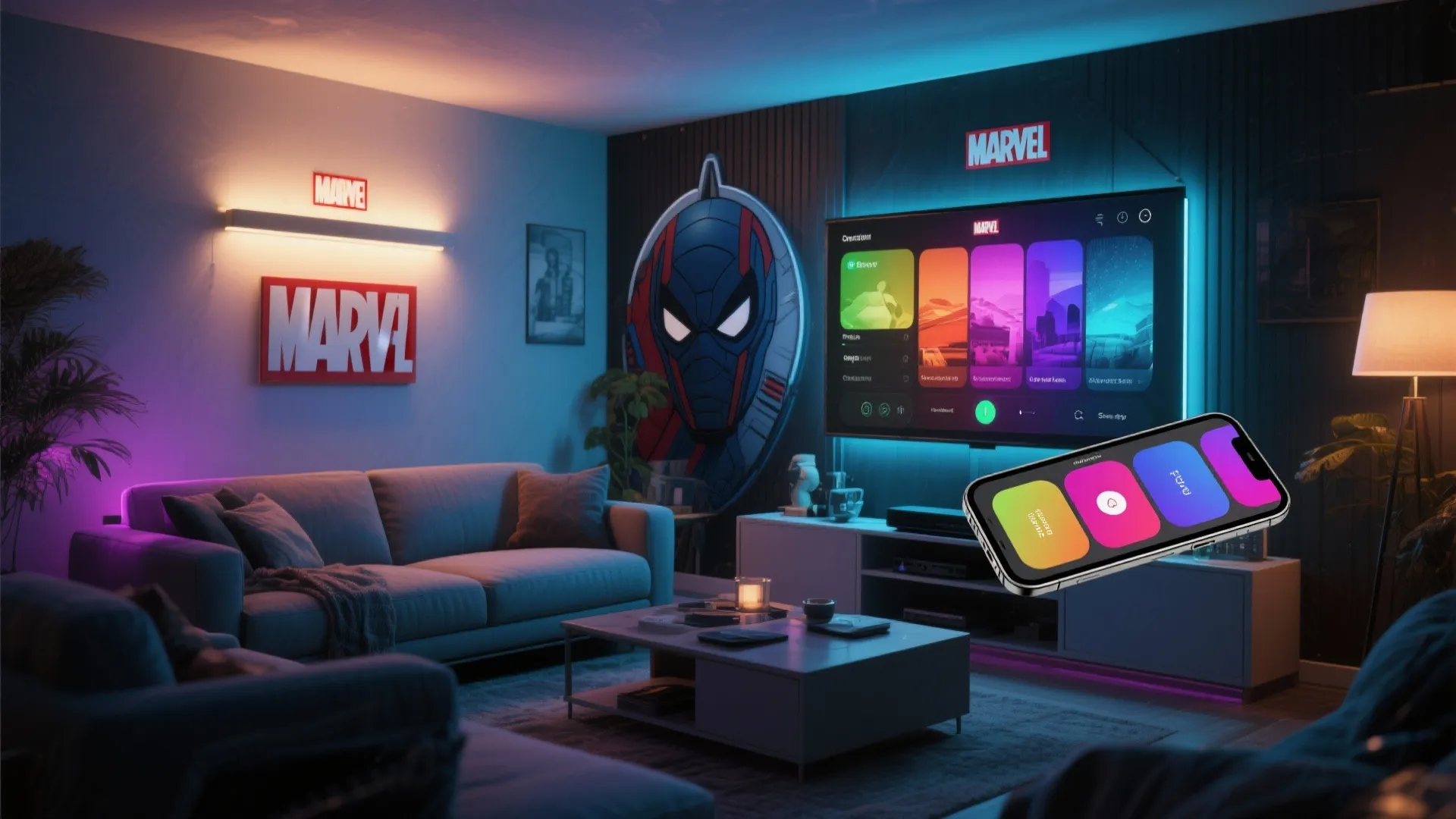 5. Combine Smart Lighting with a Themed Fixture