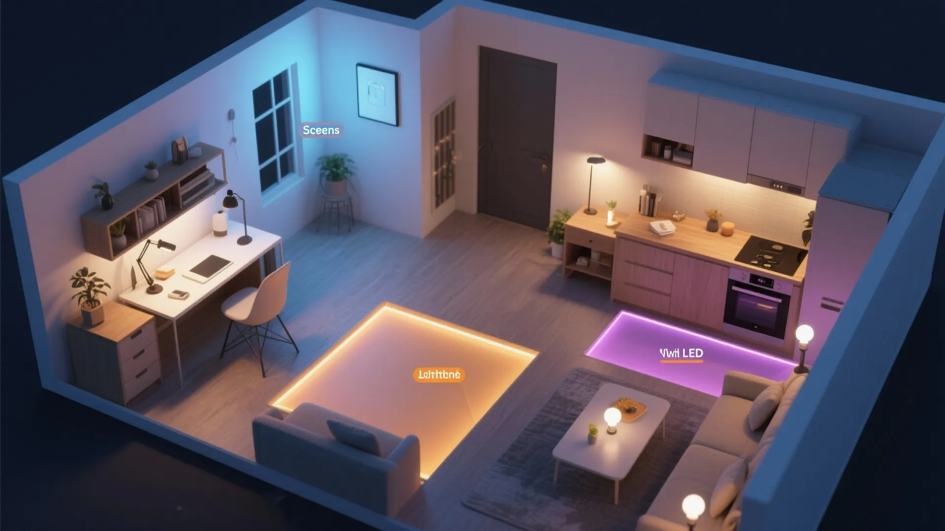 4. Smart lighting for adaptable scenes