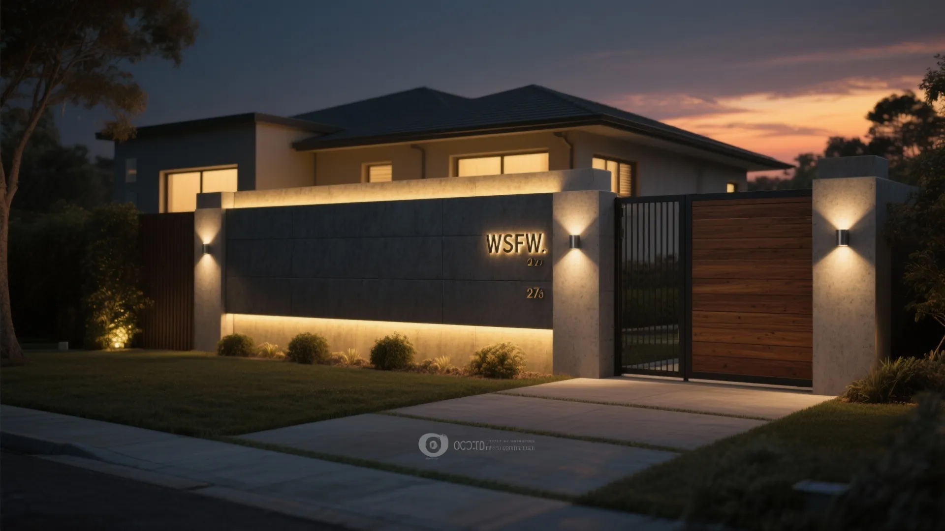 5) Smart Lighting, House Numbers, and Gate Integration