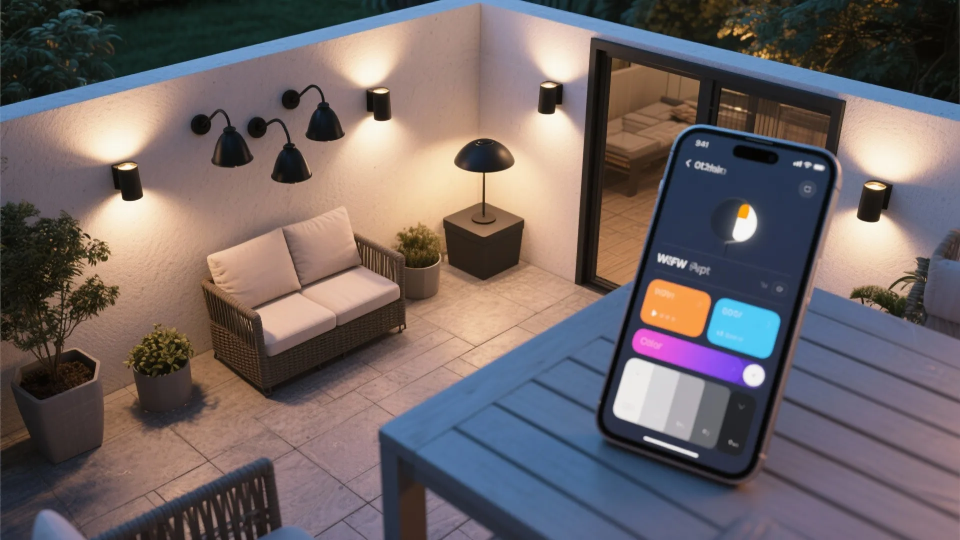 5. Smart Black Wall Lights for Scene Setting