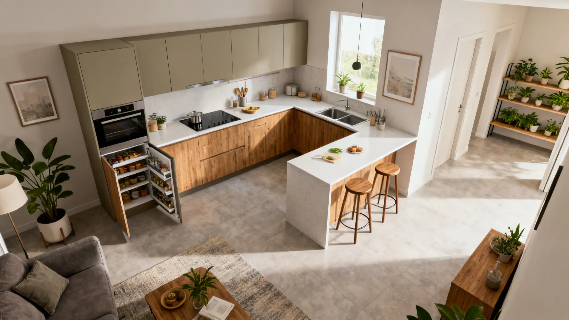 Smart L-Shape that Respects the Living Zone