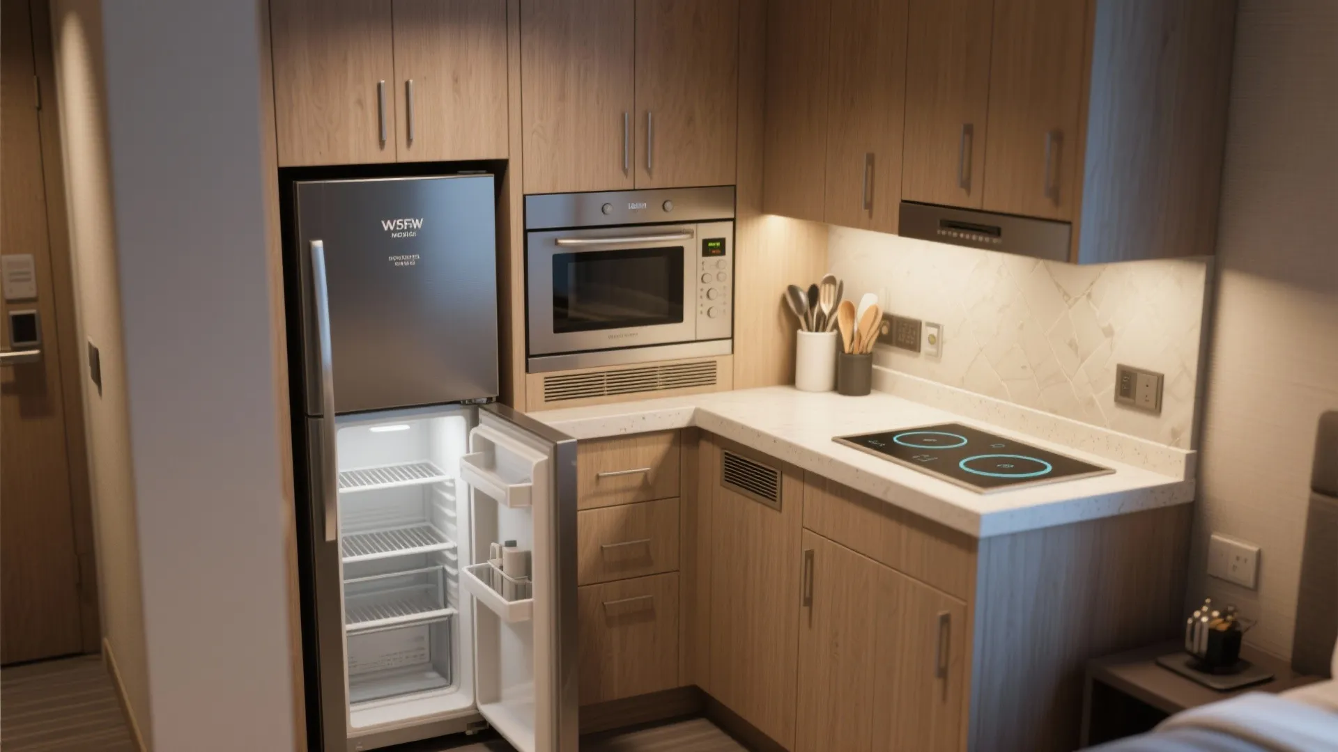 4. Smart Mini-Kitchens for Extended Stays