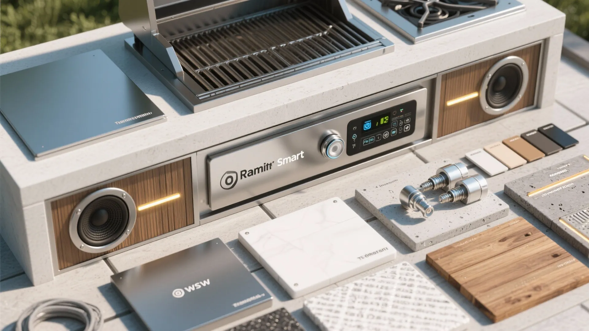 5. Smart Modular Kitchen with Tech Integration