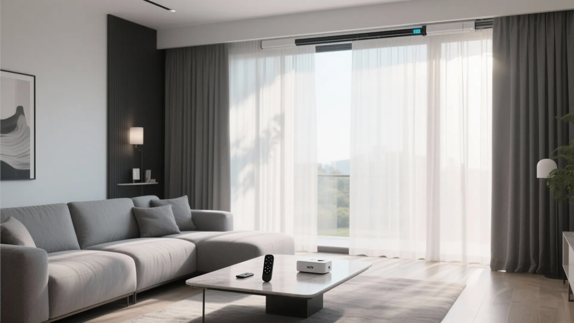 9. Motorized Smart Curtains