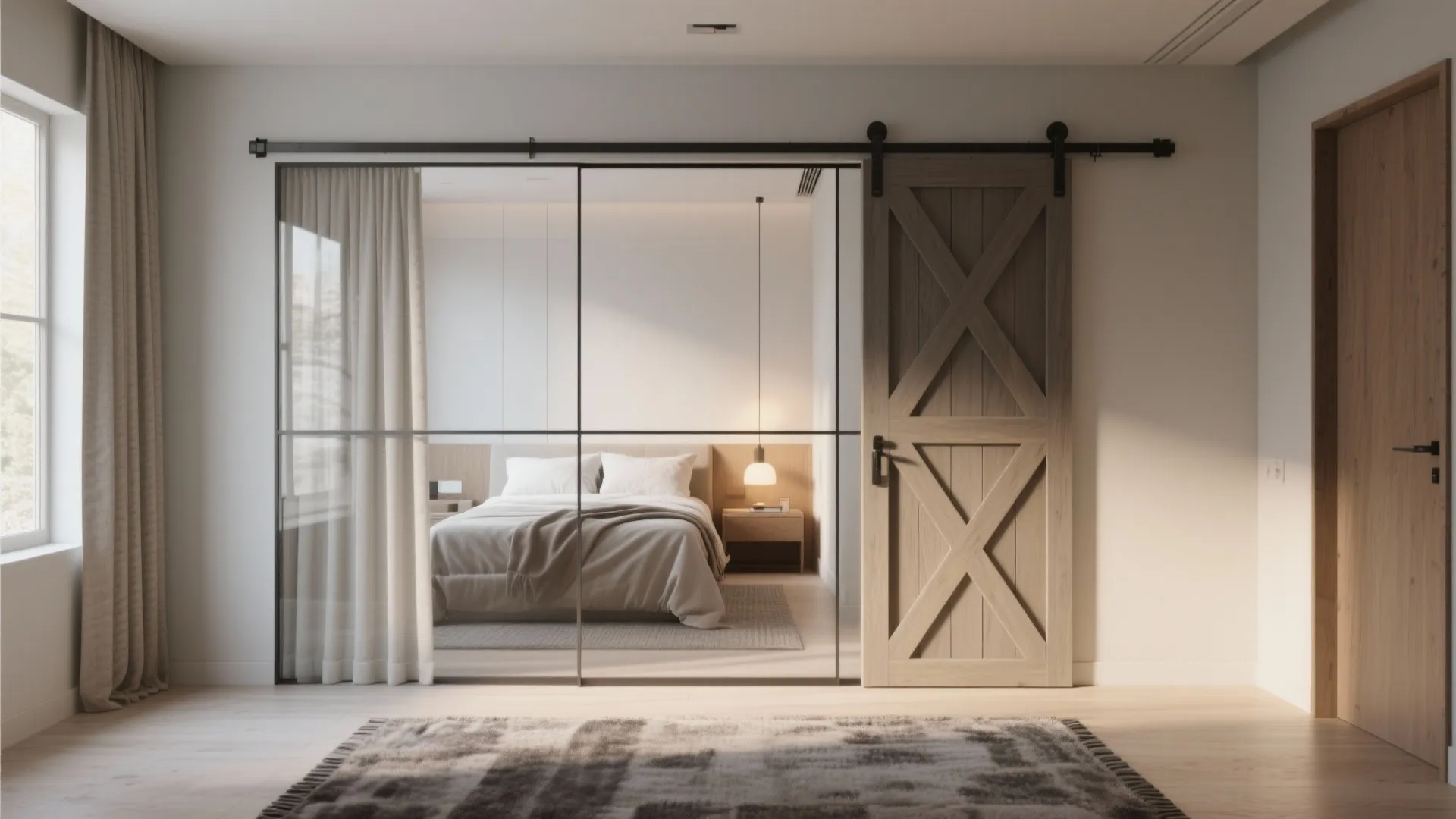 2. Create private bedrooms with smart partitions