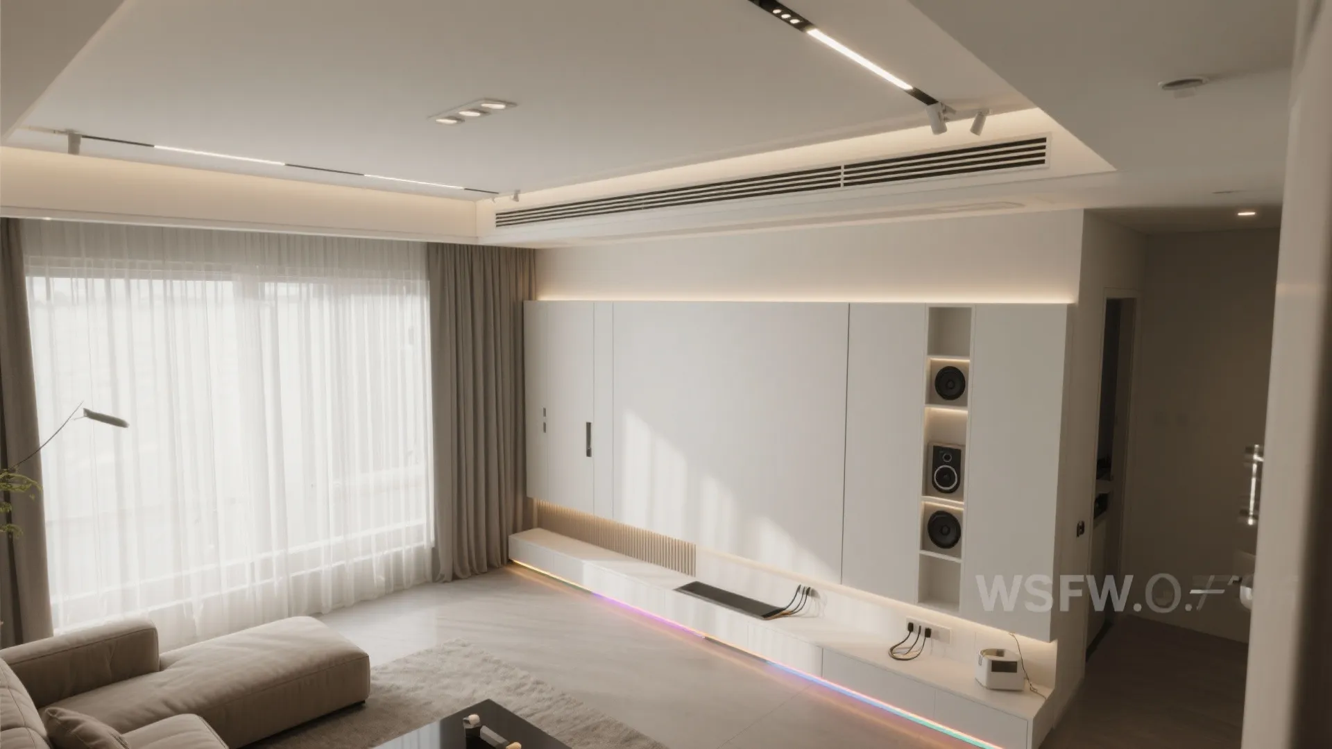Smart POP Ceiling: Hidden Tracks, RGB, and Access Panels