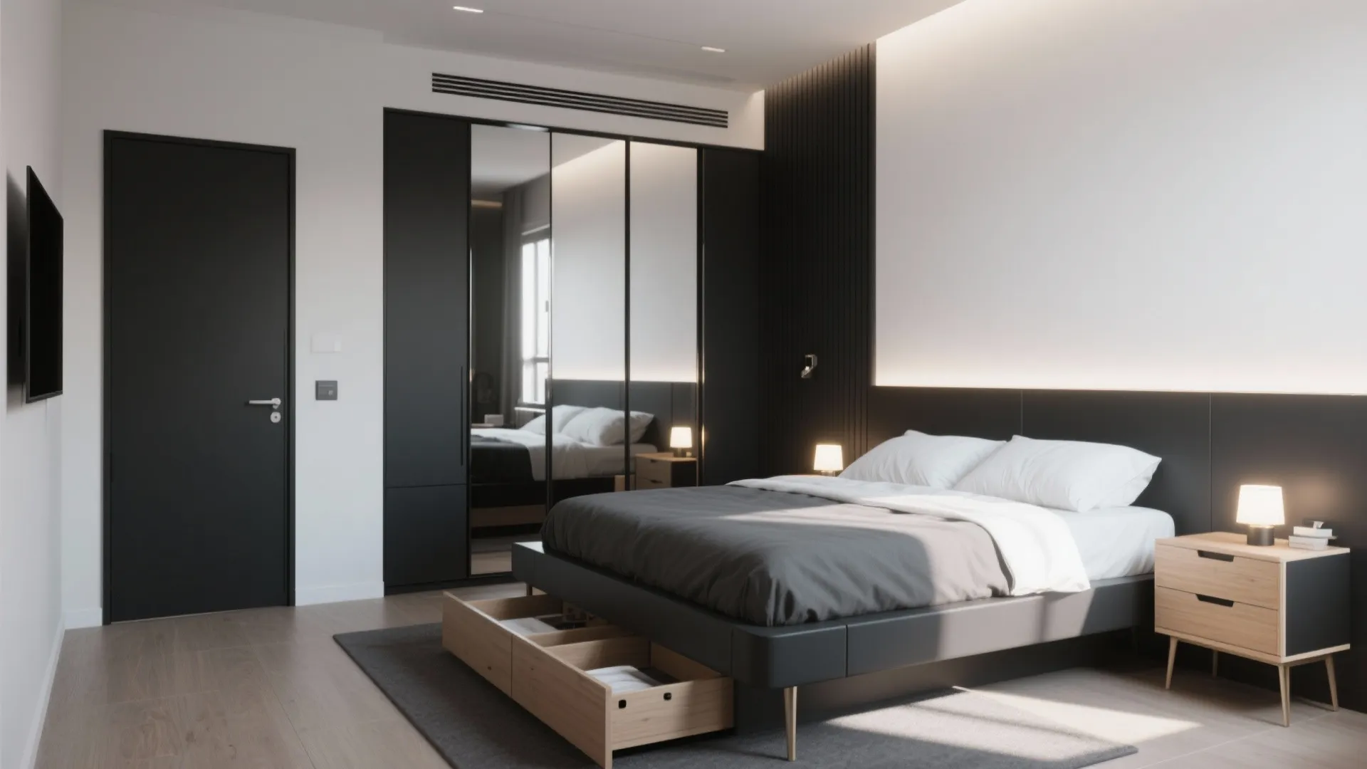 3. Use smart furniture and reflective surfaces