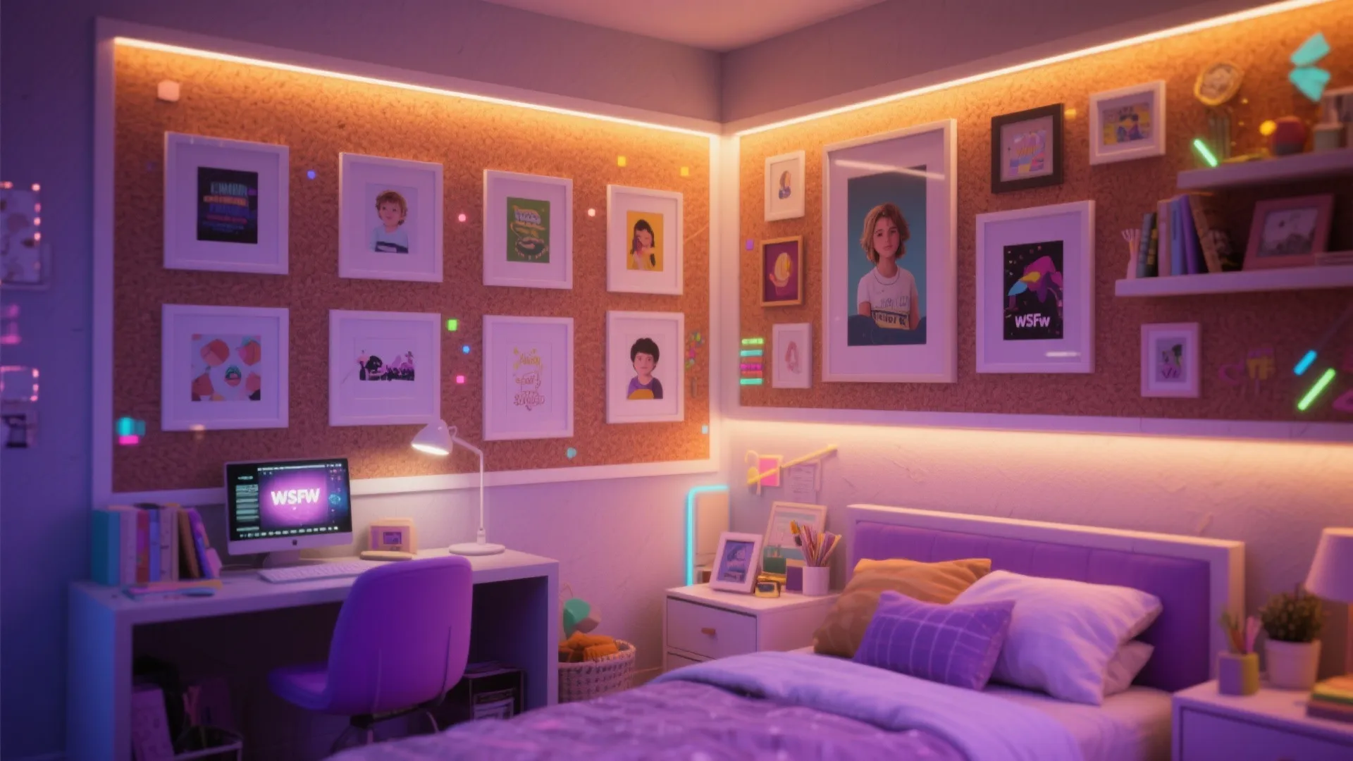 Smart RGB accents for playful galleries