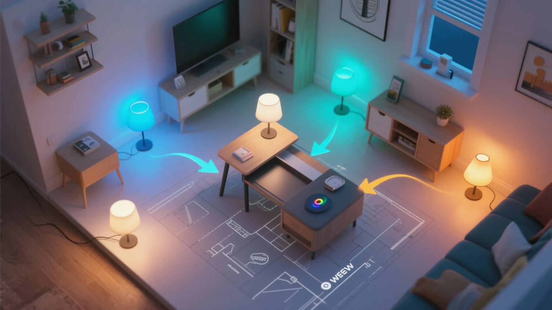 3. Smart RGB Table Lamp for Multi-Scene Rooms