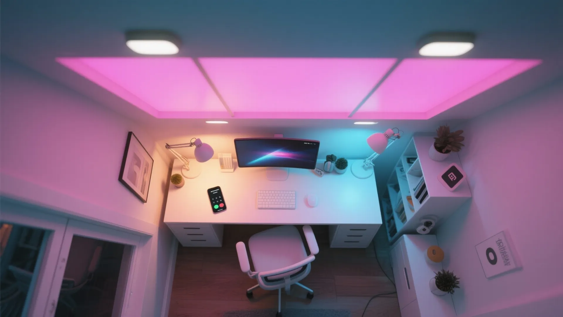 5. Smart Pink RGB Fixtures for Mood and Function