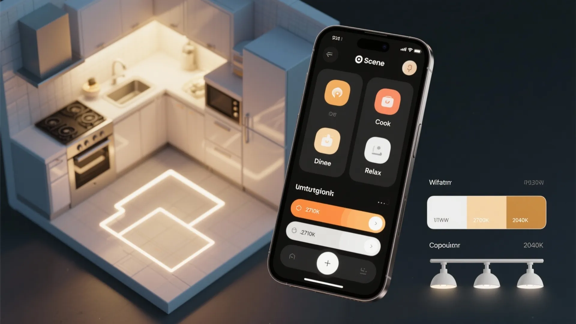 5. Smart scenes and tunable white for mood + function