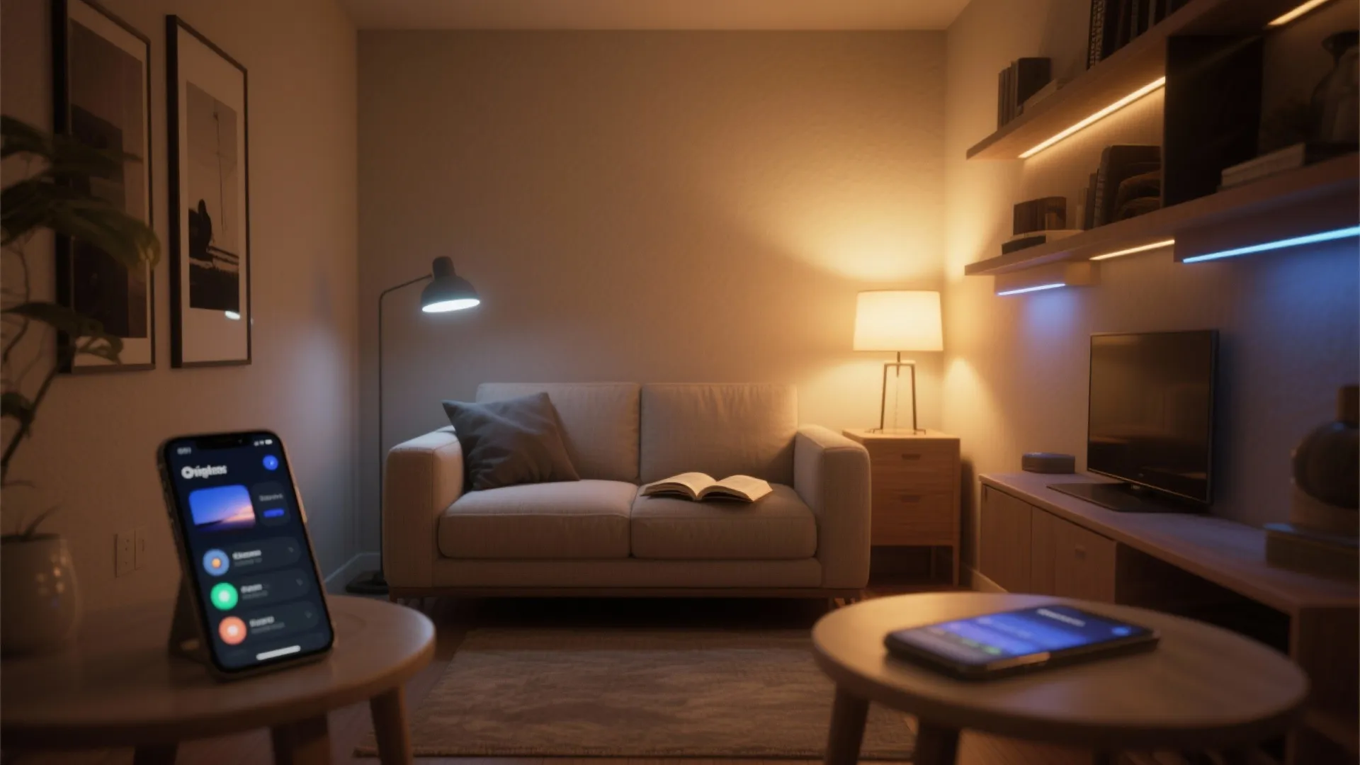 4. Integrated smart lighting scenes for flexible moods