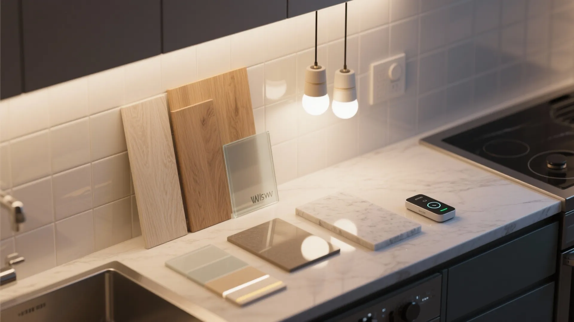 5) Smart Dimming Scenes and Reflective Finishes