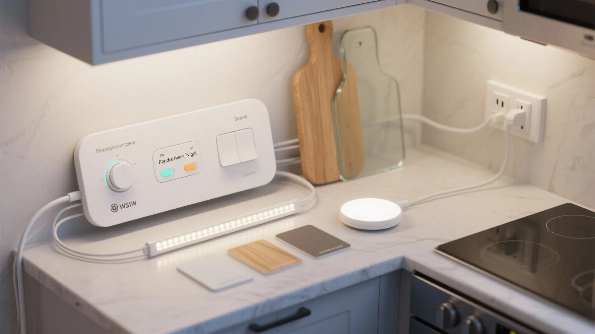 Smart scenes for small kitchen lighting control