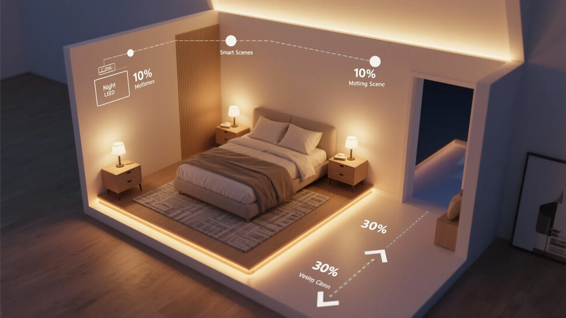 Smart Scenes and Low-Level Night Paths