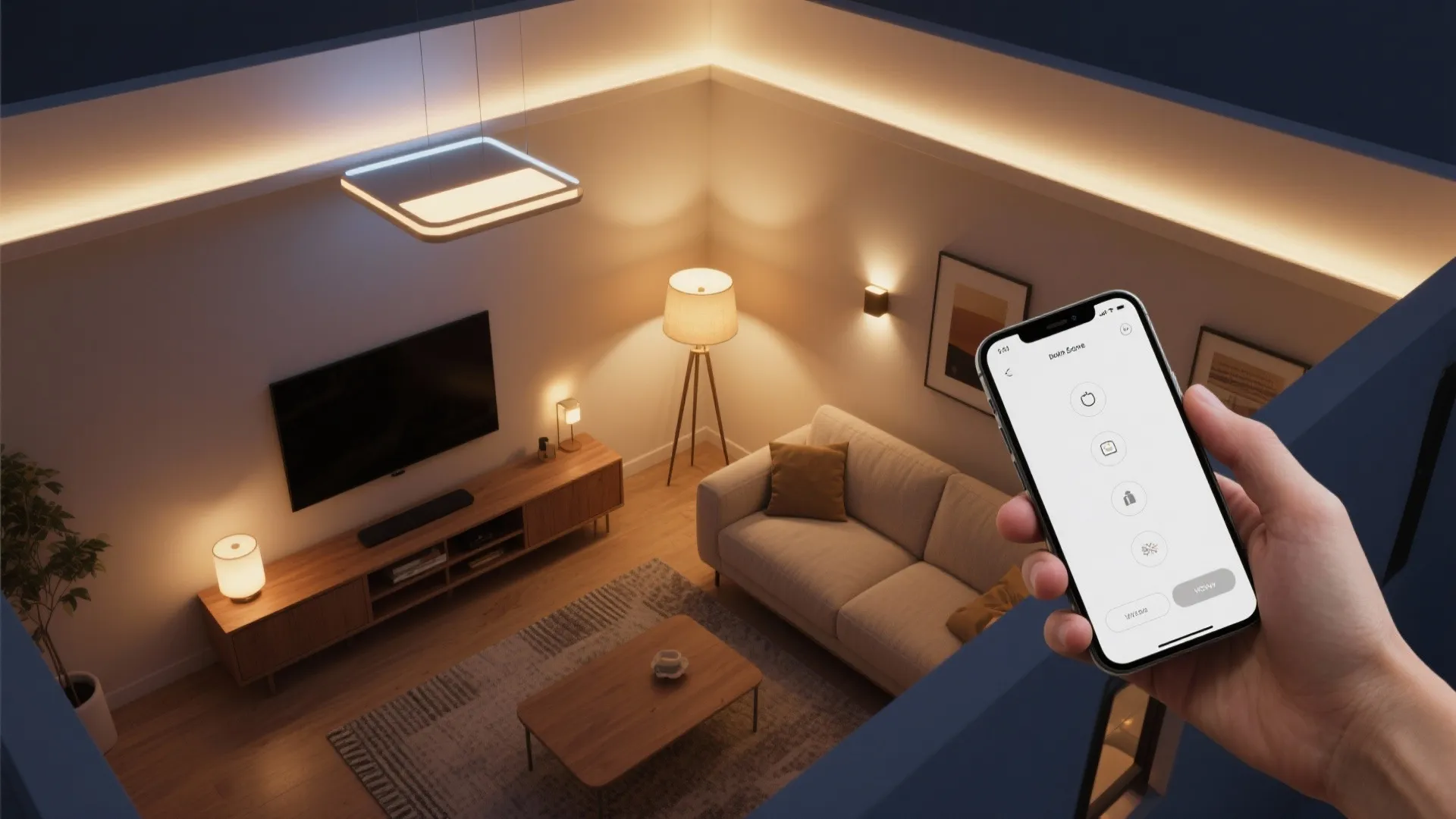 Smart dimming and scene control for day-to-night flexibility
