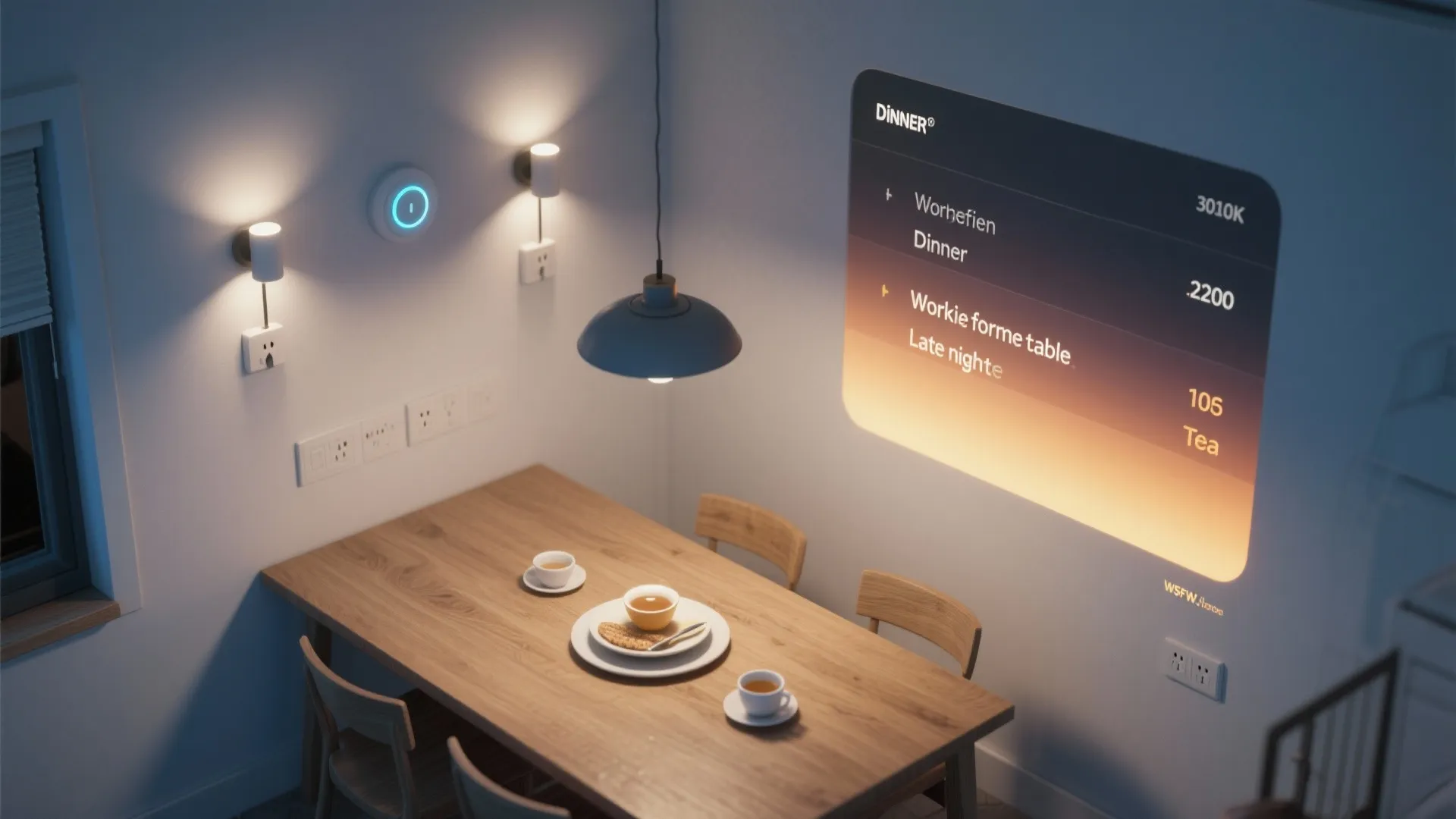 Smart dimming and scenes for mood control