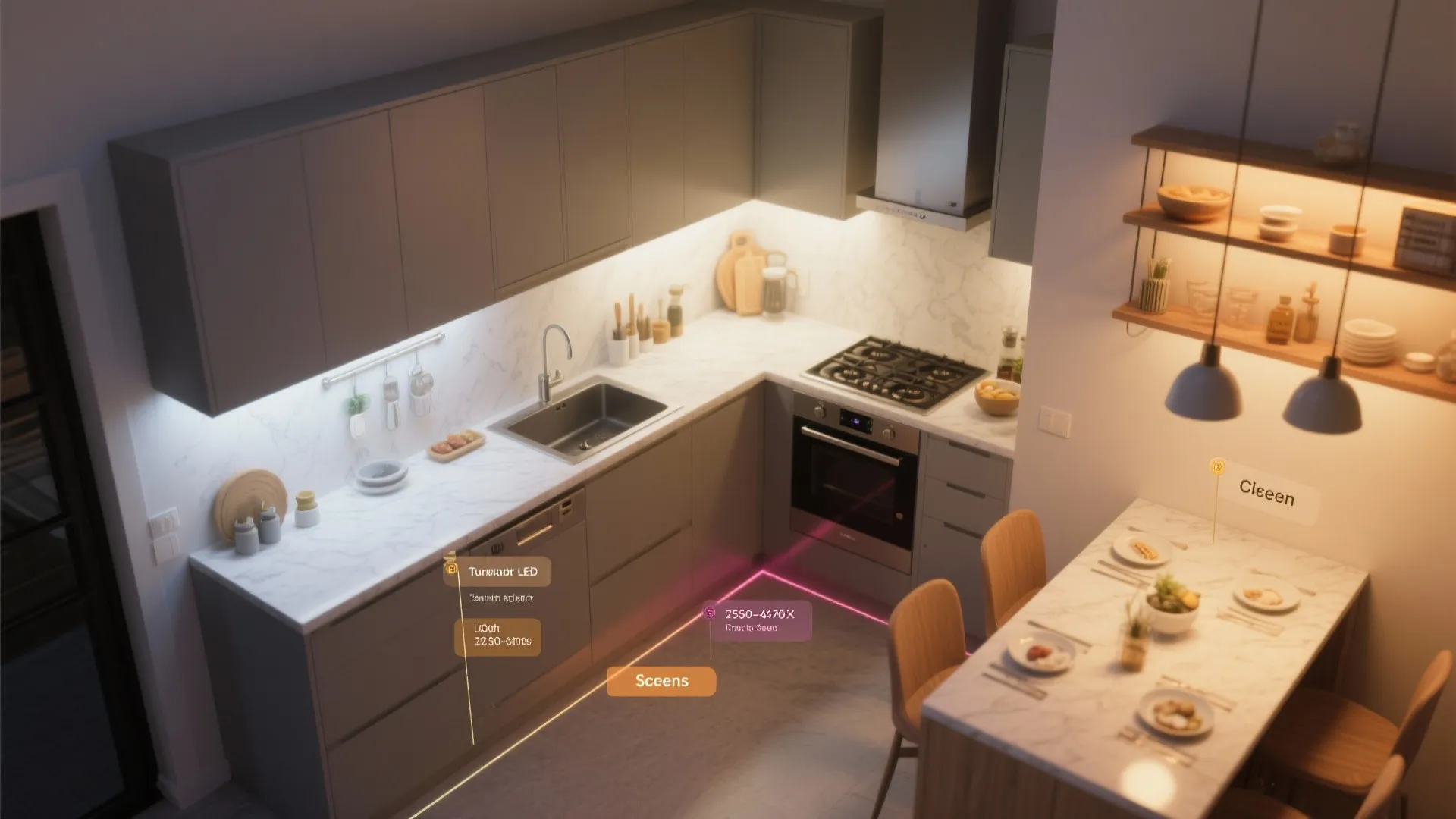 Smart scenes and adaptive controls