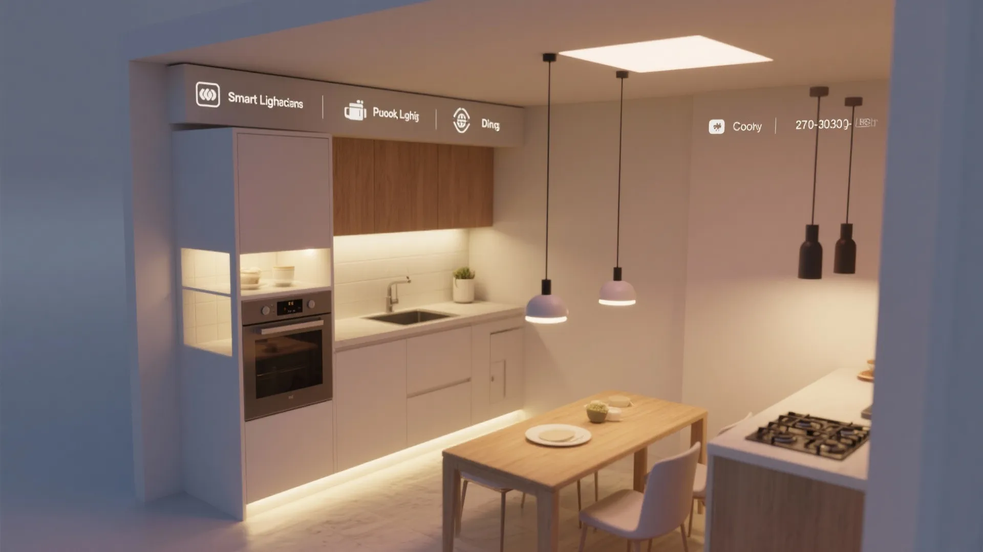 5) High-CRI, warm LED strategy with smart scenes