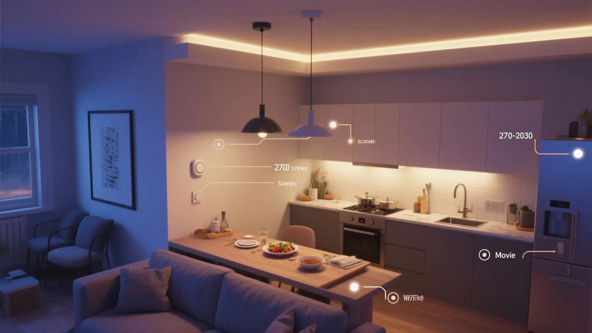 Smart Dimming, Color Tuning, and Scene Control