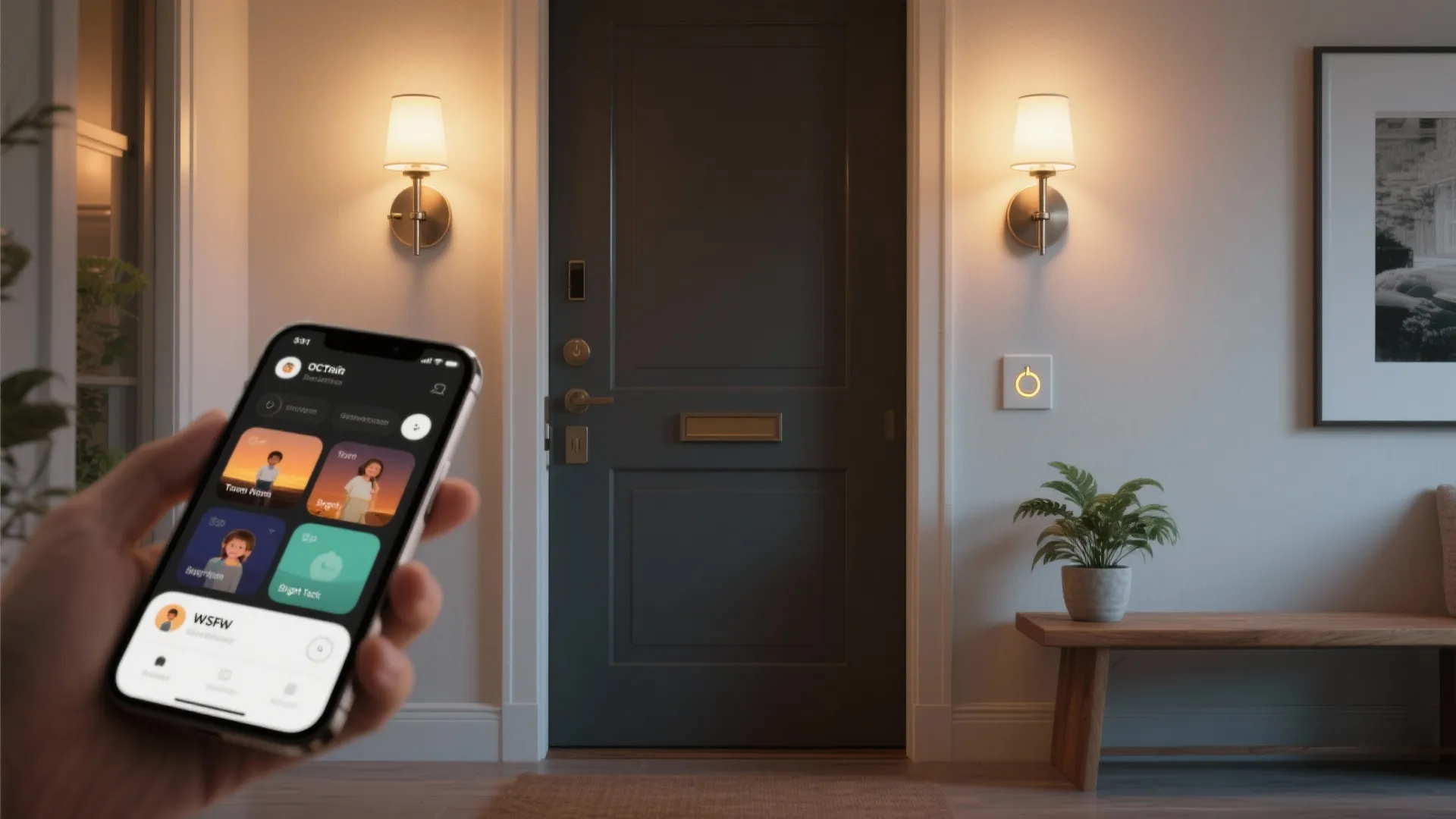 5. Smart LED sconces for multi-scene control